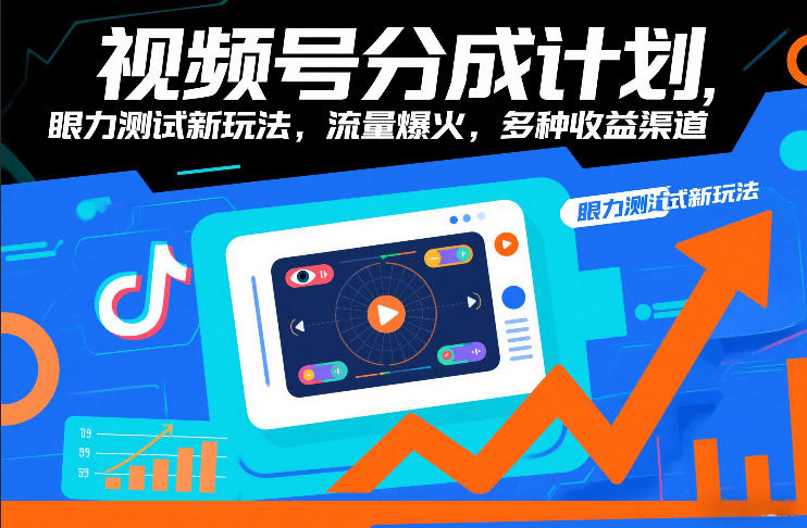 视频号分成计划，眼力测试新玩法，流量爆火，多种收益渠道-985网创
