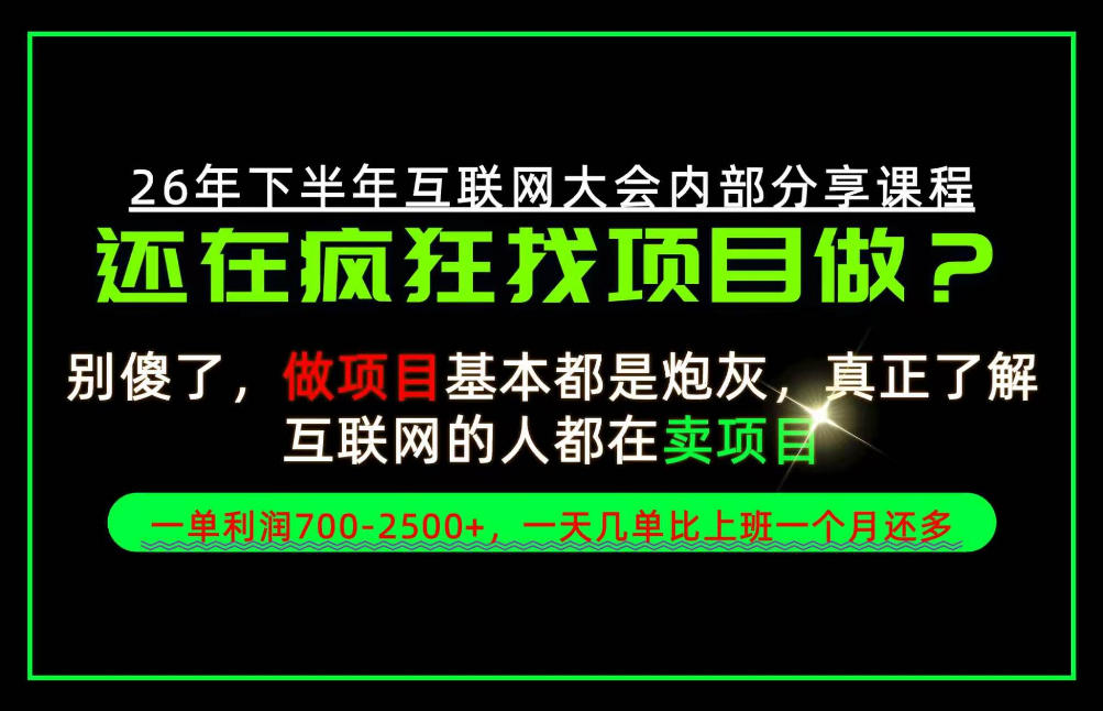 请不要再疯狂的找项目了！卖项目一单700-2.5k+不香吗？当天上手，当天变现！【揭秘】-985网创