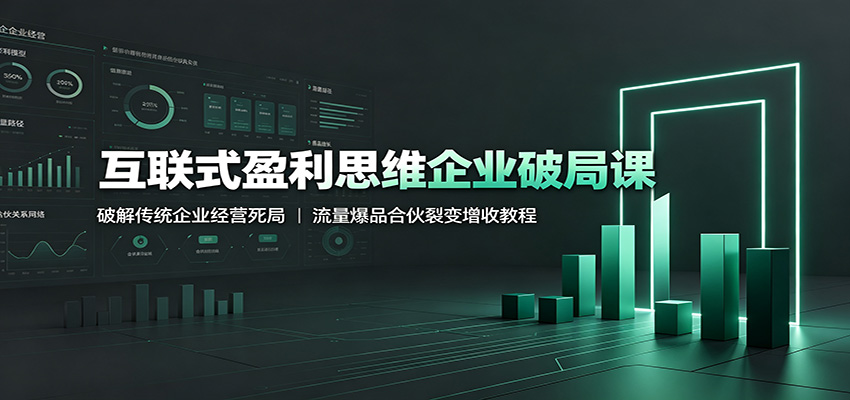 互联式盈利思维企业破局课：破解传统企业经营死局，流量爆品合伙裂变增收教程-985网创