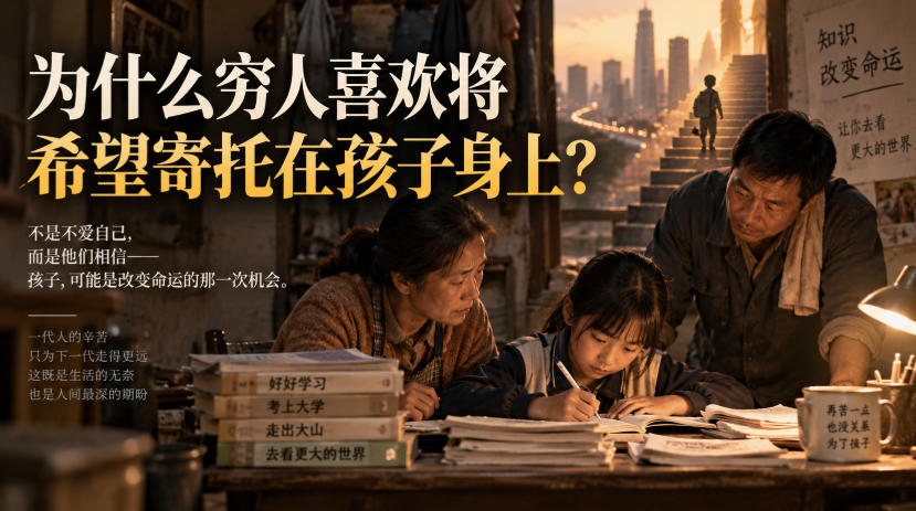 某社群精品文章：为什么穷人喜欢将希望寄托在孩子身上？-985网创