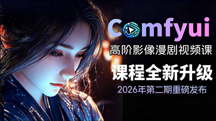 2026新版ComfyUI漫剧动画全流程实战课，0基础入门到进阶全流程动态漫，轻松实现流量变现-985网创