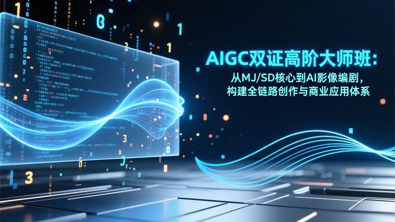 AIGC双证高阶大师班：从MJ/SD核心到AI影像编剧，构建全链路创作与商业应用体系-985网创