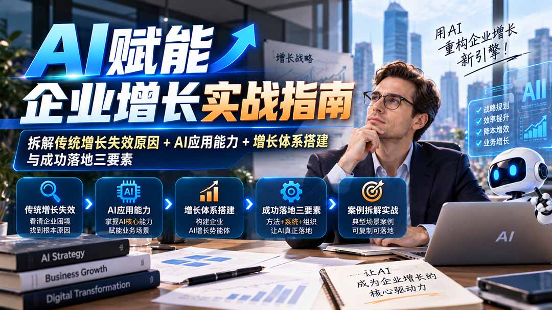 【无水印】AI赋能企业增长实战指南：拆解传统增长失效原因+AI应用能力+增长体系搭建与成功落地三要素-985网创