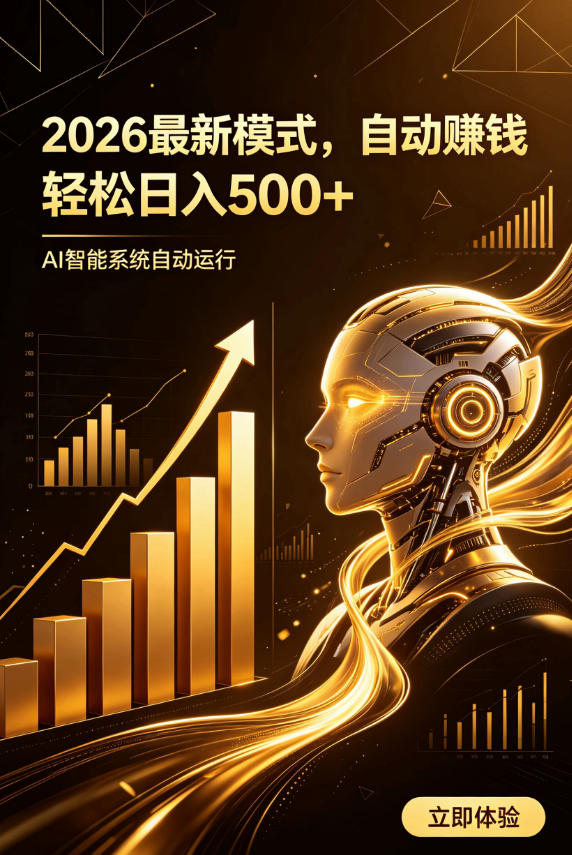 AI智能广告，自动賺钱新模式，轻松日入500+，主业副业都可做，适合任何人群【揭秘】-985网创