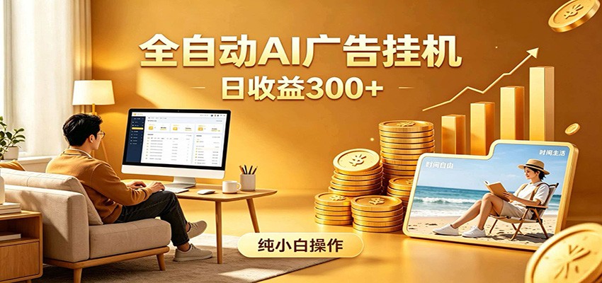AI风口项目，全程解放双手，后台自动运行赚取收益，每天稳定收益300+-985网创