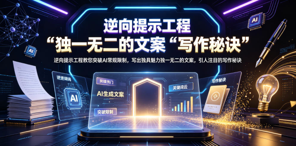 逆向提示工程教您突破AI常规限制，写出独具魅力独一无二的文案，引人注目的写作秘诀【原创双语字幕】-985网创