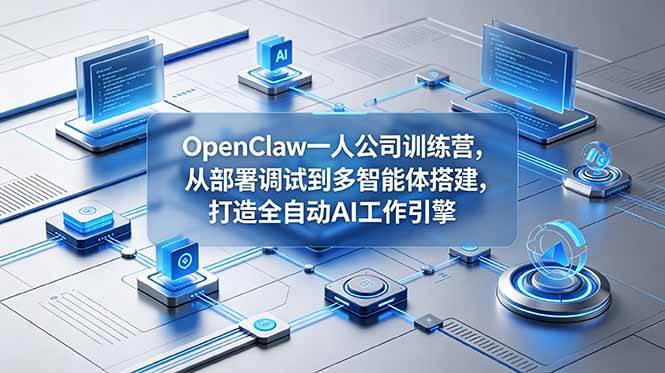 （18789期）OpenClaw 一人公司训练营，从部署调试到多智能体搭建，打造全自动 AI 工作引擎-985网创