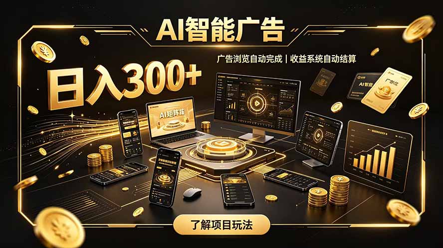 自研 AI 系统｜轻资产起步｜长期稳定收益｜宝妈 上班族轻轻松松日入300+-985网创