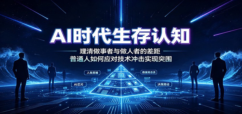 AI时代生存认知：理清做事者与做人者的差距，普通人如何应对技术冲击实现突围-985网创