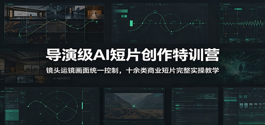 导演级AI短片创作特训营：镜头运镜画面统一控制，十余类商业短片完整实操教学（更新）-985网创