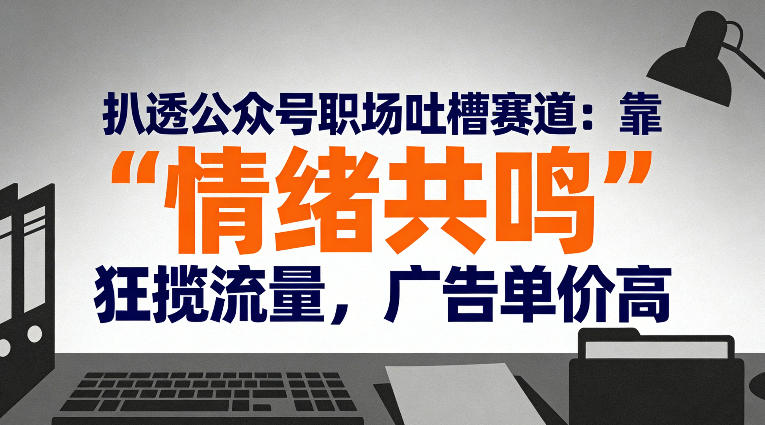 扒透公众号职场吐槽赛道：靠“情绪共鸣”狂揽流量，广告单价高-985网创
