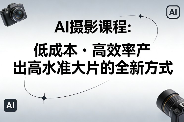 AI摄影课程，低成本高效率产出高水准大片的全新方式-985网创