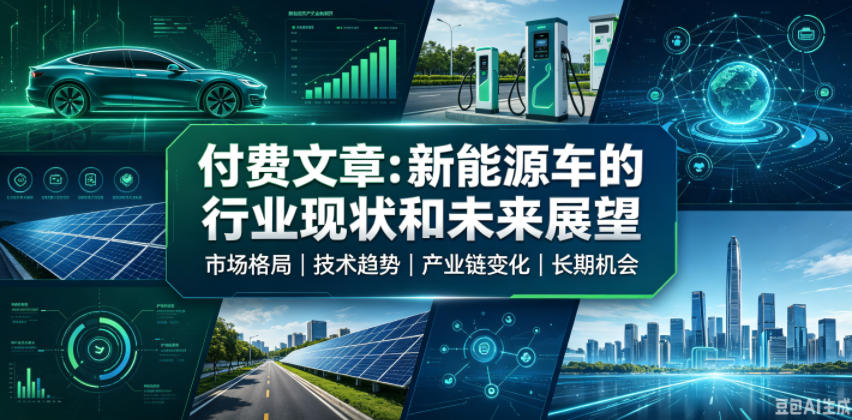付费文章：新能原车的行业现状和未来展望-985网创