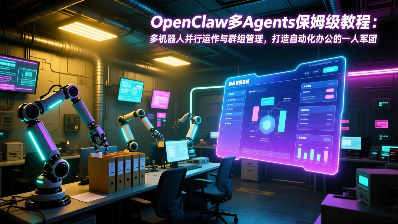 OpenClaw多Agents保姆级教程：多机器人并行运作与群组管理，打造自动化办公的一人军团-985网创