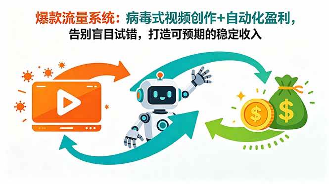 （18882期）爆款流量系统：病毒式视频创作+自动化盈利，告别盲目试错，打造可预期的稳定收入-985网创
