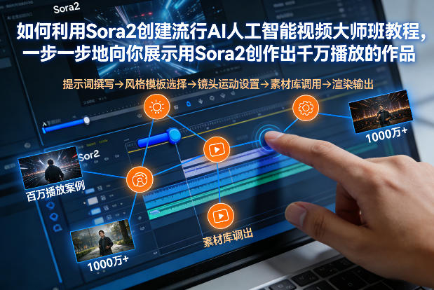 如何利用Sora2创建流行AI人工智能视频大师班，一步一步地向你展示用Sora2创作出千万播放的作品-985网创