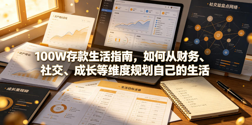 付费文章：100W存款生活指南，如何从财务、社交、成长等维度规划自己的生活-985网创