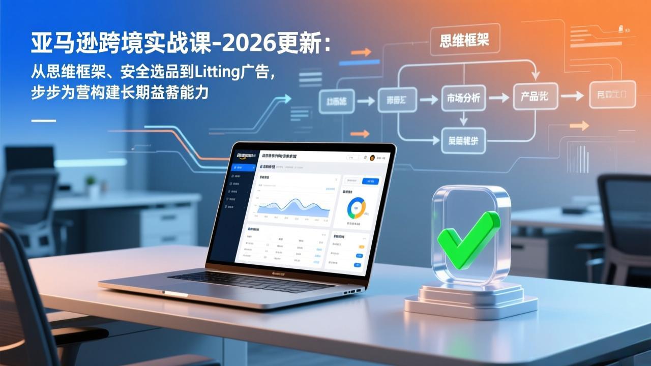 亚马逊跨境实战课-2026更新：从思维框架、安全选品到Listing广告，步步为营构建长期盈利能力-985网创