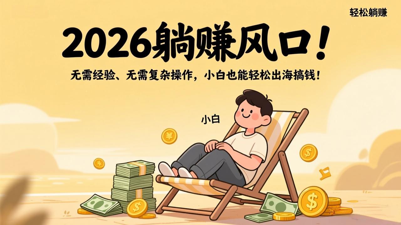 2026躺赚风口！无需经验、无需复杂操作，小白也能轻松出海搞钱！-985网创