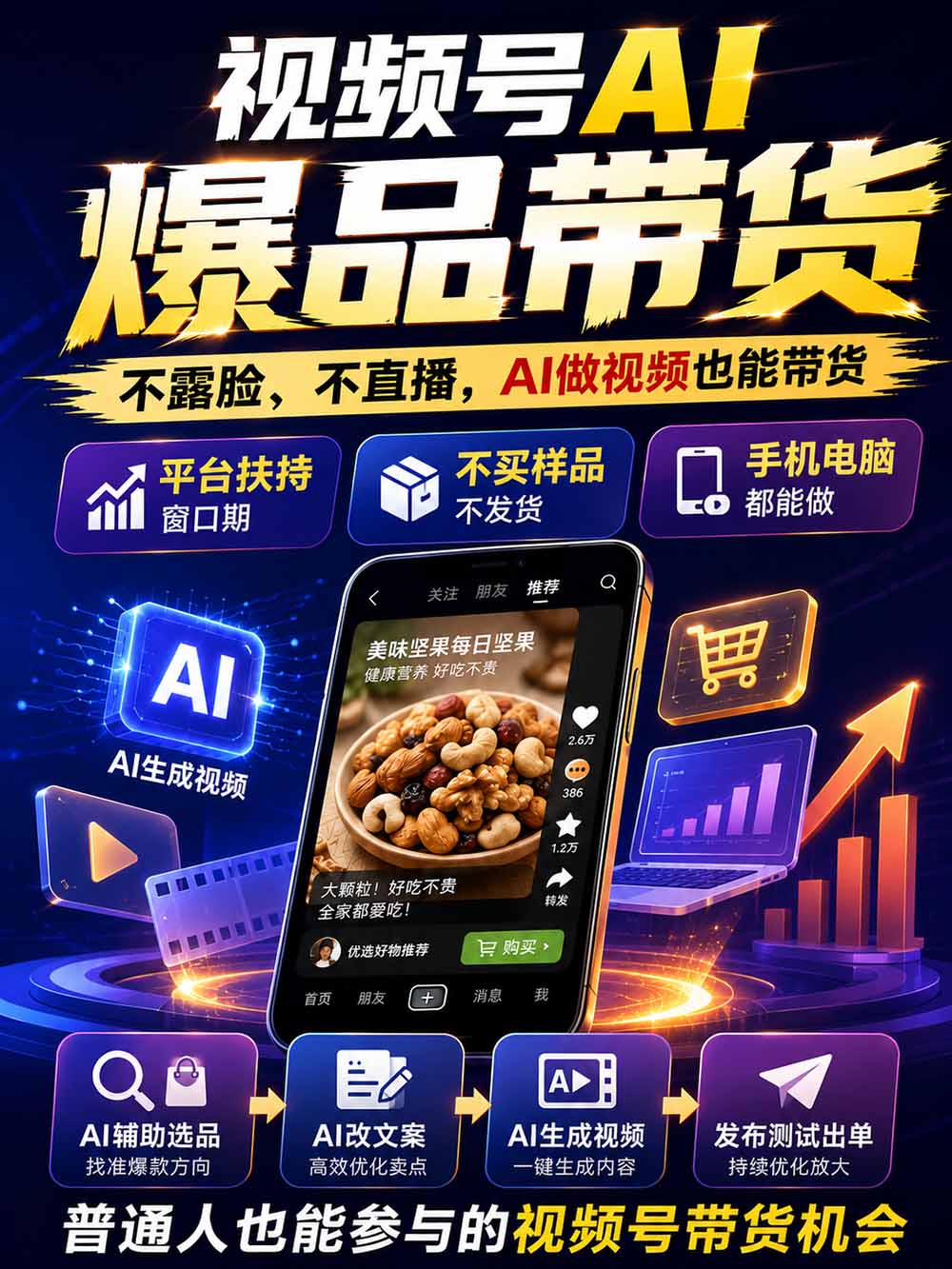 图片[2]-2026视频号AI爆品带货训练营-9月开课｜不露脸不直播，AI做视频发视频号，有人下单，你赚佣金，轻松单日佣金1000+-985网创
