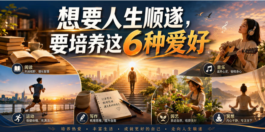 公众号付费文章：想要人生顺遂，要培养这6种爱好-985网创