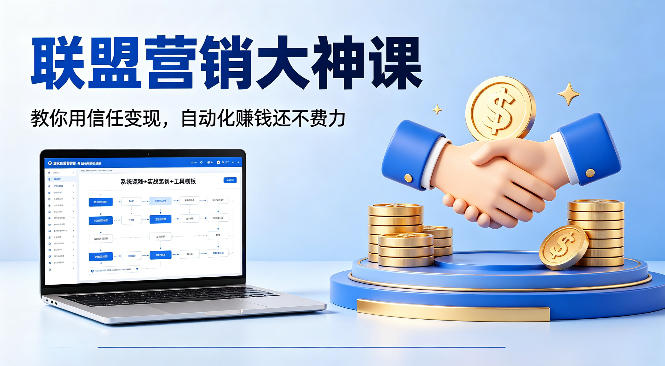 联盟营销大神课，教你用信任变现，自动化賺钱还不费力【原创双语字幕】-985网创
