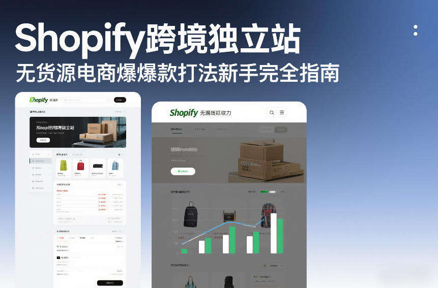 Shopify跨境独立站无货源电商爆款打法新手完全指南-985网创