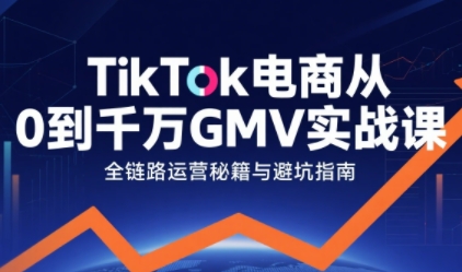 TikTok电商从0到千万GMV实战课，从0到1拆解实战秘籍(更新)-985网创