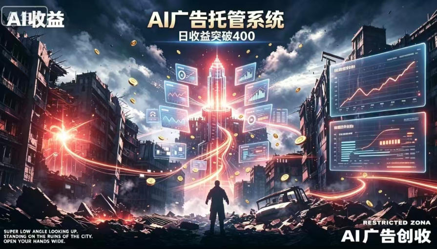 AI智能广告，全自动化运行，单日可达400+，小白新手0基础上手【揭秘】-985网创