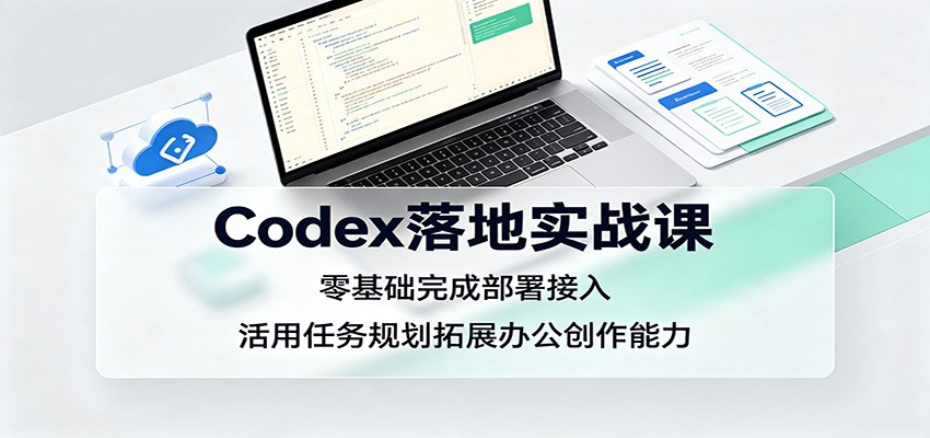 Codex落地实战课：零基础完成部署接入，活用任务规划拓展办公创作能力-985网创