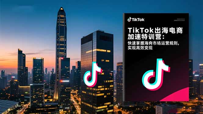 TikTok出海电商加速特训营-更新：快速掌握海外市场运营规则，实现高效变现-985网创