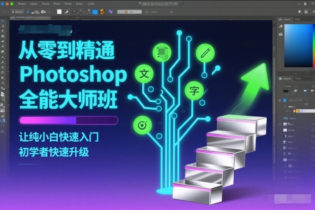 从零到精通Photoshop全能大师班，让纯小白快速入门，初学者快速升级-985网创