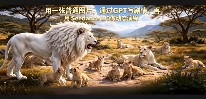 用一张普通图片，通过GPT写剧情，再用Seedance 2.0做动态演绎，居然能生成迪士尼风格搞笑动画-985网创