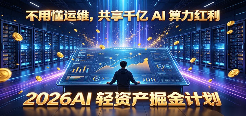 不用懂运维，共享千亿 AI 算力红利，2026AI 轻资产掘金计划-985网创