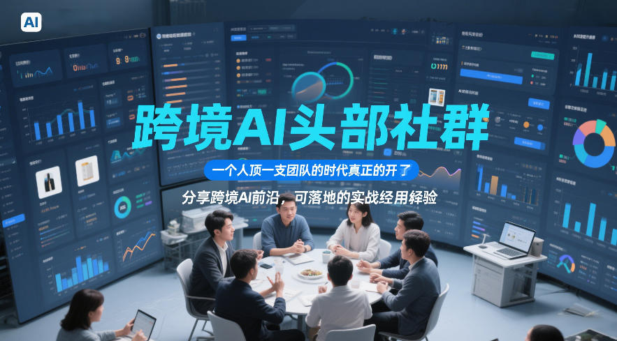 跨境AI头部社群，一个人顶一支团队的时代真正的开始了，分享跨境AI前沿，可落地的实战经验(更新5月23日)-985网创
