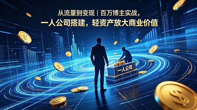 （18645期）从流量到变现｜百万博主实战，一人公司搭建，轻资产放大商业价值-985网创