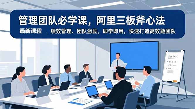 管理团队必学课，阿里三板斧心法、绩效管理、团队激励，即学即用，快速打造高效能团队-985网创