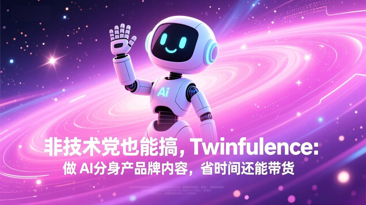非技术党也能搞!Twinfluence:做 AI 分身产品牌内容,省时间还能带货-985网创
