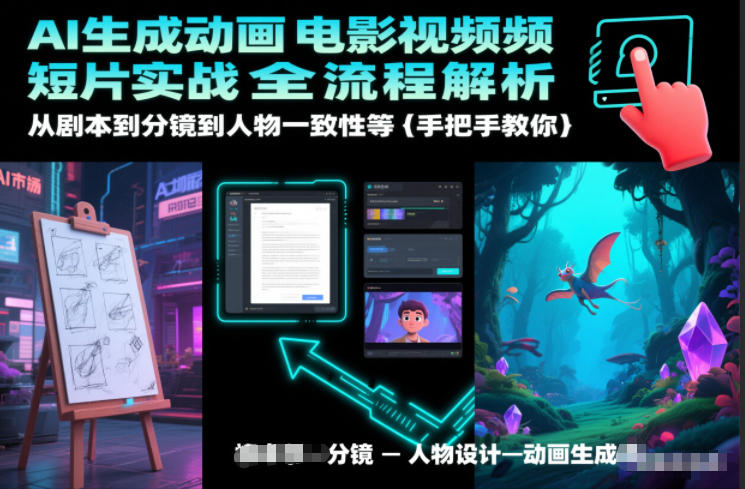 AI生成动画电影视频短片实战全流程解析，从剧本到分镜到人物一致性等手把手教你-985网创