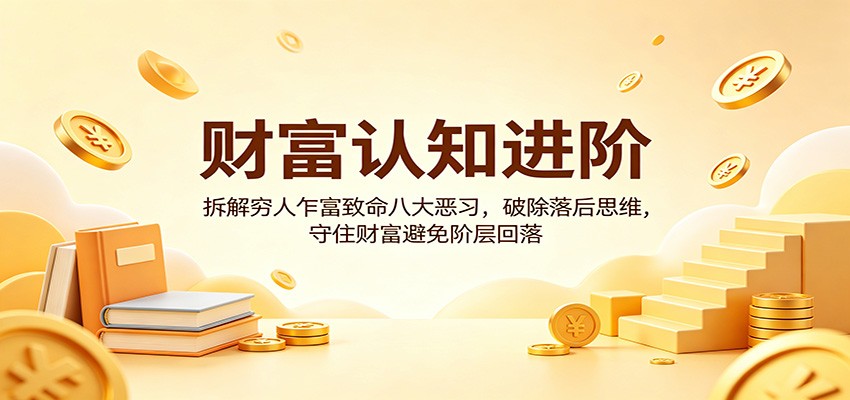 财富认知进阶：拆解穷人乍富致命八大恶习，破除落后思维，守住财富避免阶层回落-985网创