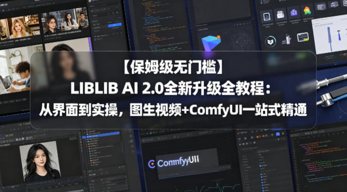 【保姆级无门槛】LIBLIB AI 2.0全新升级全教程：从界面到实操，图生视频+ComfyUI一站式精通-985网创