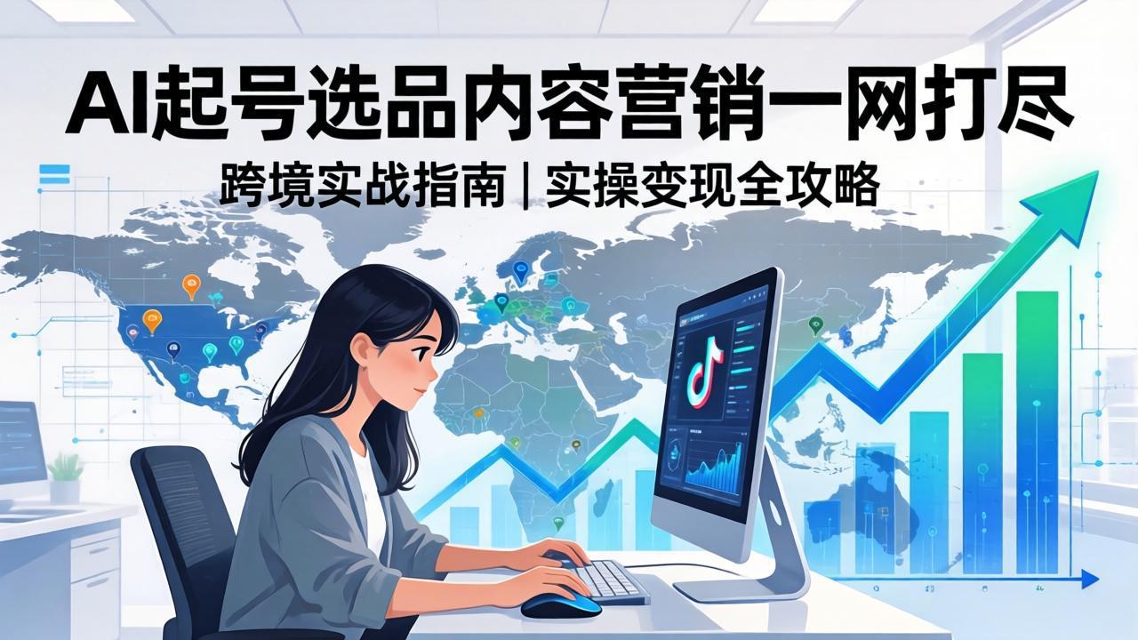 2026 TikTok 跨境AI实操：从零基础到变现全流程，AI起号选品内容营销一网打尽-985网创