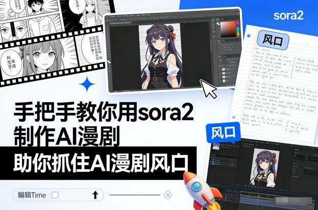 手把手教你用sora2制作AI漫剧，助你抓住AI漫剧风口-985网创