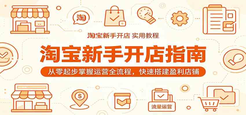 淘宝新手开店指南：从零起步掌握运营全流程，快速搭建盈利店铺-985网创