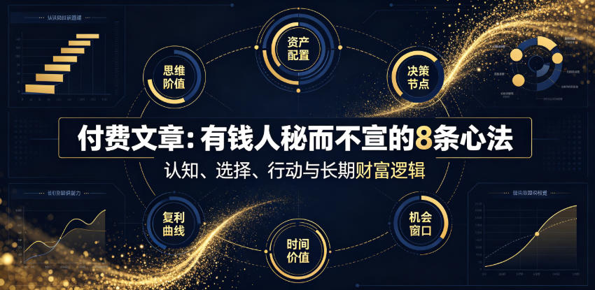 付费文章：有钱人秘而不宣的8条心法-985网创