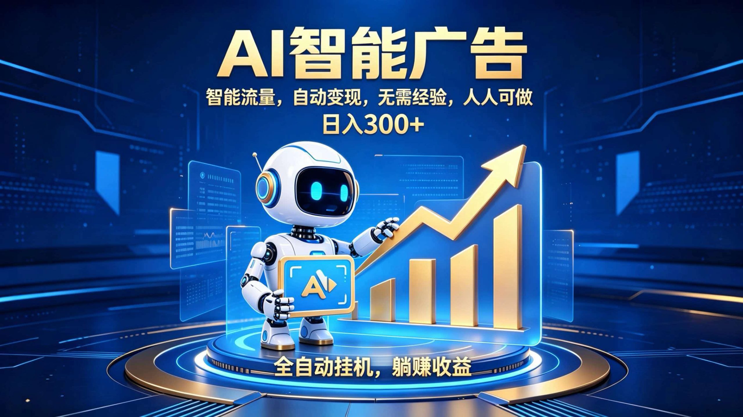 轻资产新赛道，全自动AI广告，打造持续收益-985网创