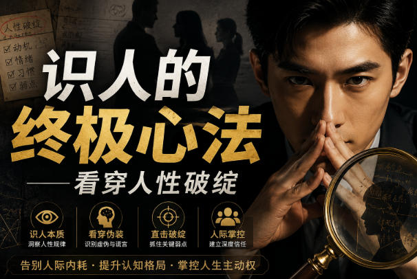 付费文章：识人的终极心法——看穿人性破绽-985网创
