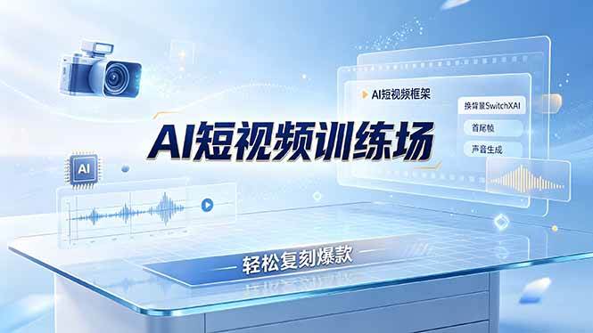 （19137期）老陈AI短视频训练场：AI短视频框架+换背景SwitchXAI+首尾帧+声音生成，轻松复刻爆款-985网创