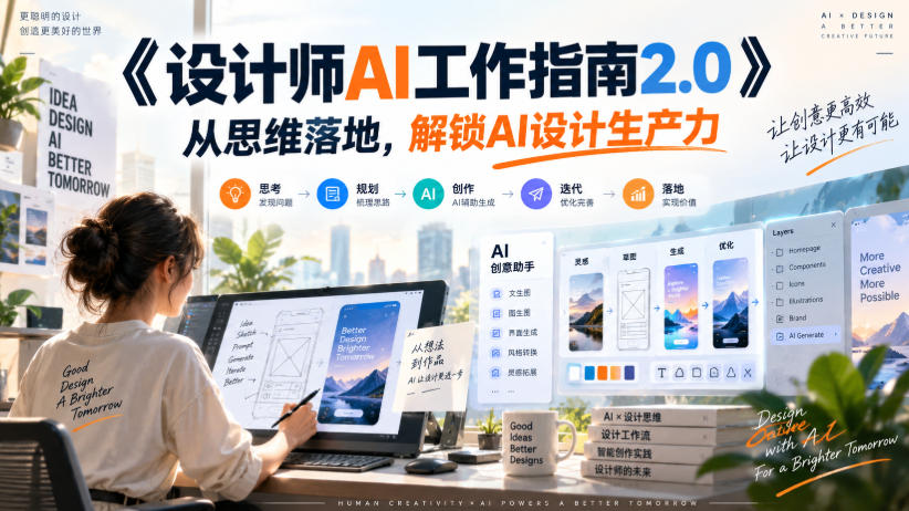《设计师AI工作指南2.0》从思维落地-无水印，解锁AI设计生产力-985网创