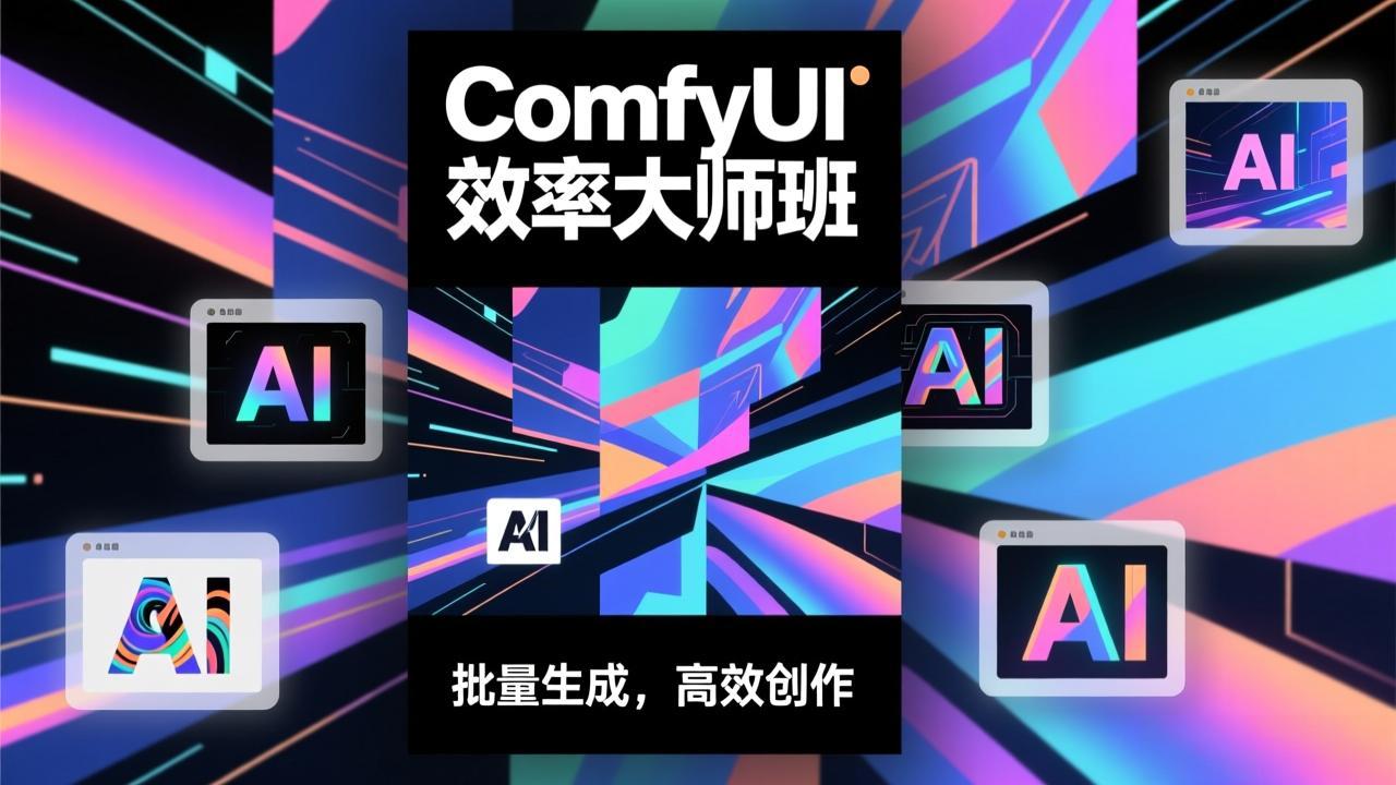 ComfyUI效率大师班：工作流搭建，批量生成，将个人AI出图效率提升5-10倍，月接单收入1-3万-985网创
